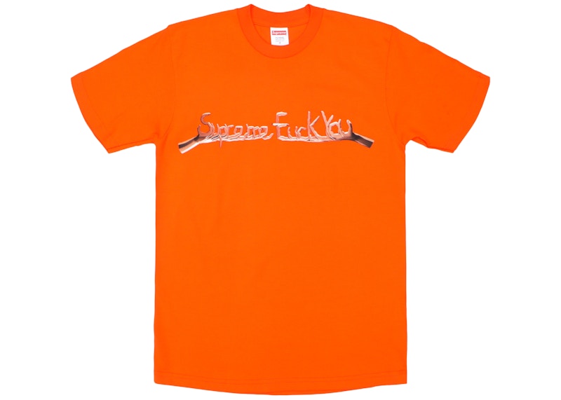Supreme Fuck You Tee Orange Men's - FW18 - US