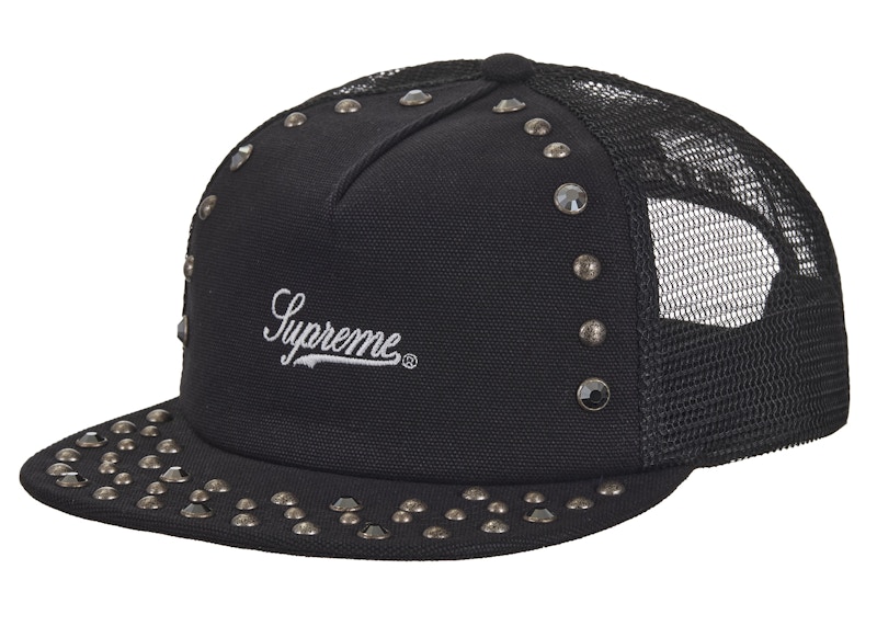 Supreme b.b. Simon Studded Mesh Back 5-Panel Black - FW25 - US