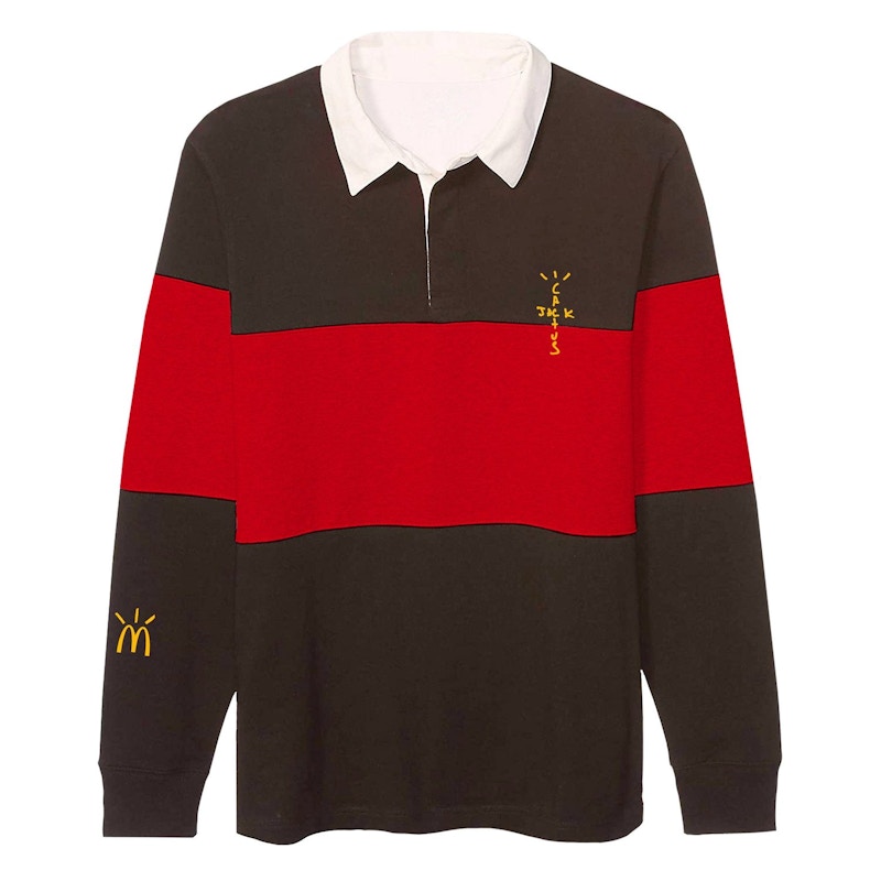 Travis Scott x McDonald's Cactus Jack Rugby Polo Brown/Red Men's