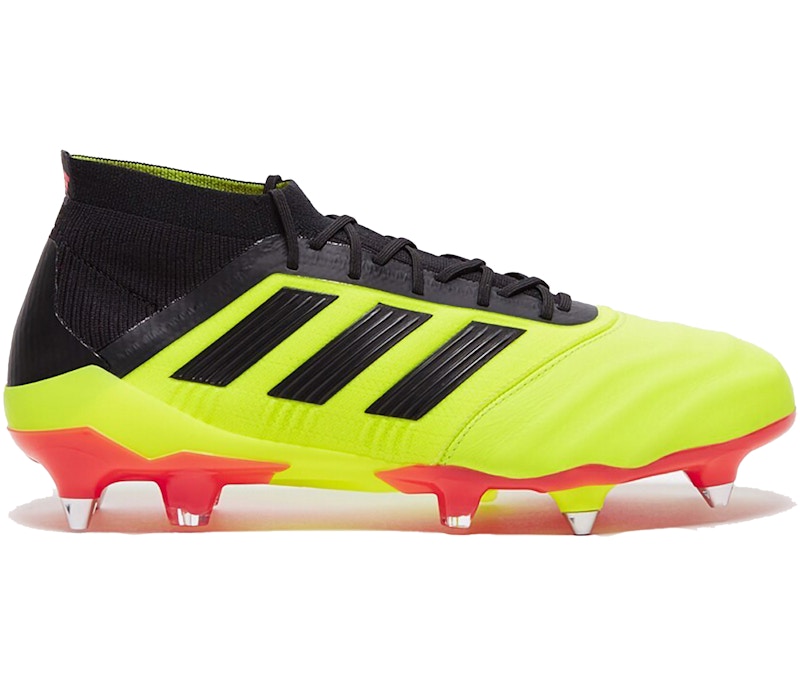 adidas Predator 18.1 Leather SG Solar Yellow Black Red Men's