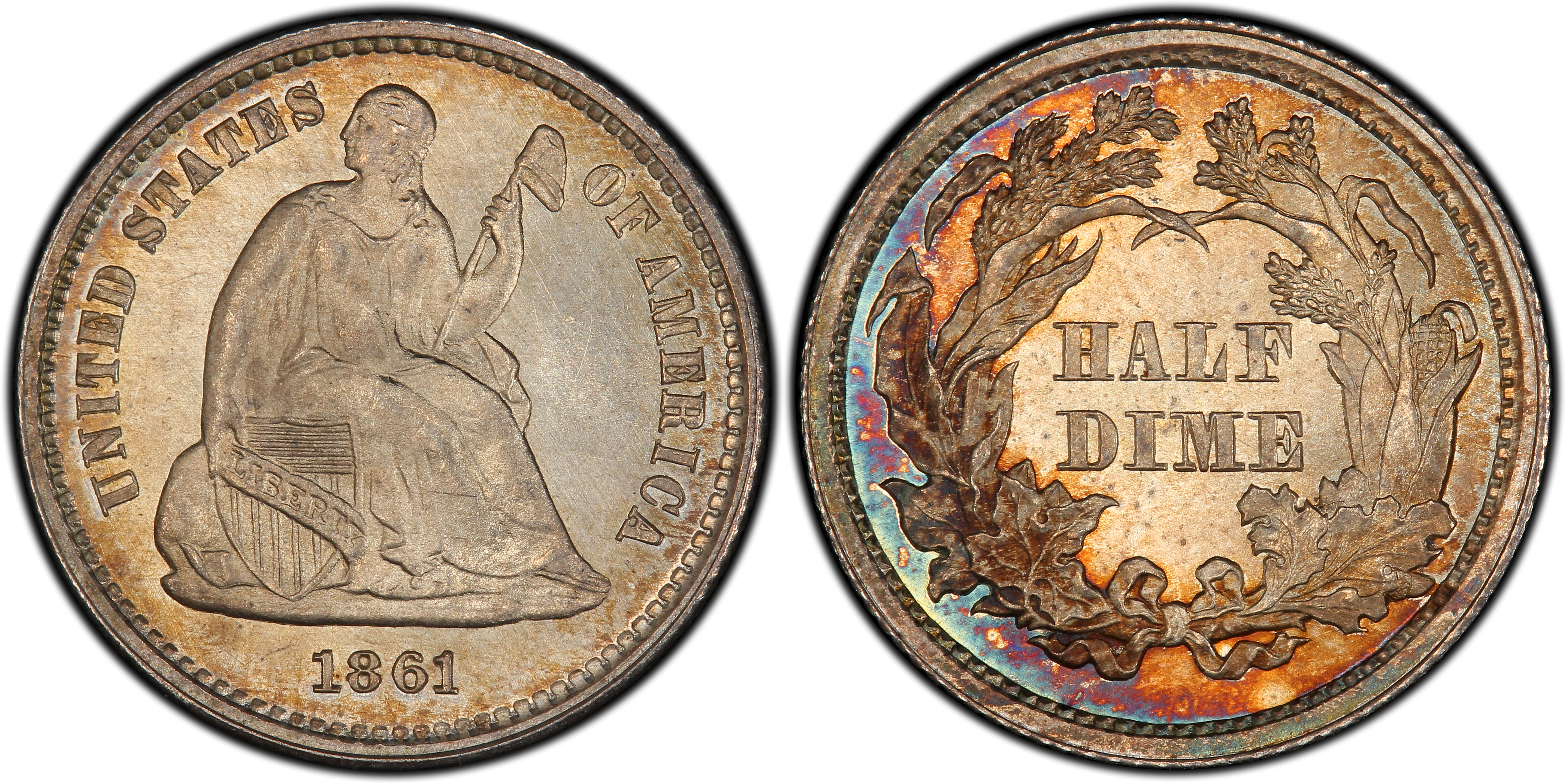 1861 H10C (Regular Strike) Liberty Seated Half Dime - PCGS CoinFacts
