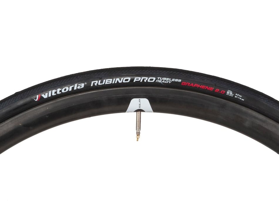 Vittoria Rubino Pro TLR Tubeless Road Tire (Black) (700c) (25mm