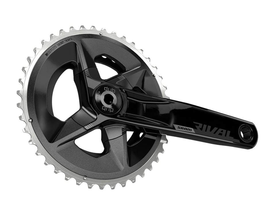 SRAM Rival AXS Wide Crankset (Black) (2 x 12 Speed) (DUB Spindle