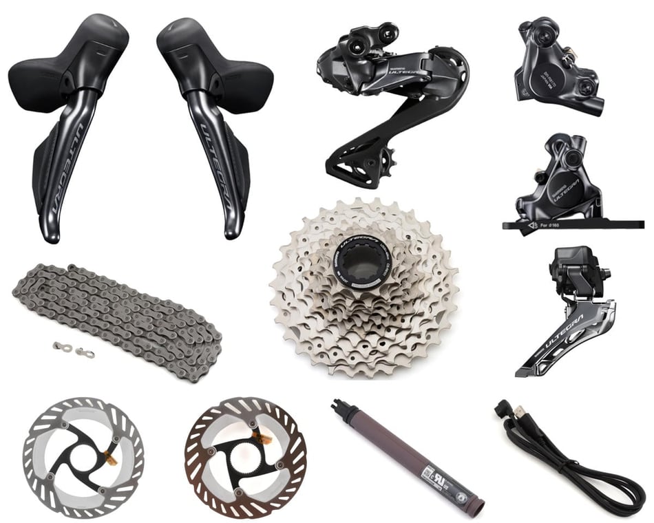 Shimano Ultegra R8100 Di2 Groupset (Black) (2 x 12 Speed) (11-30T