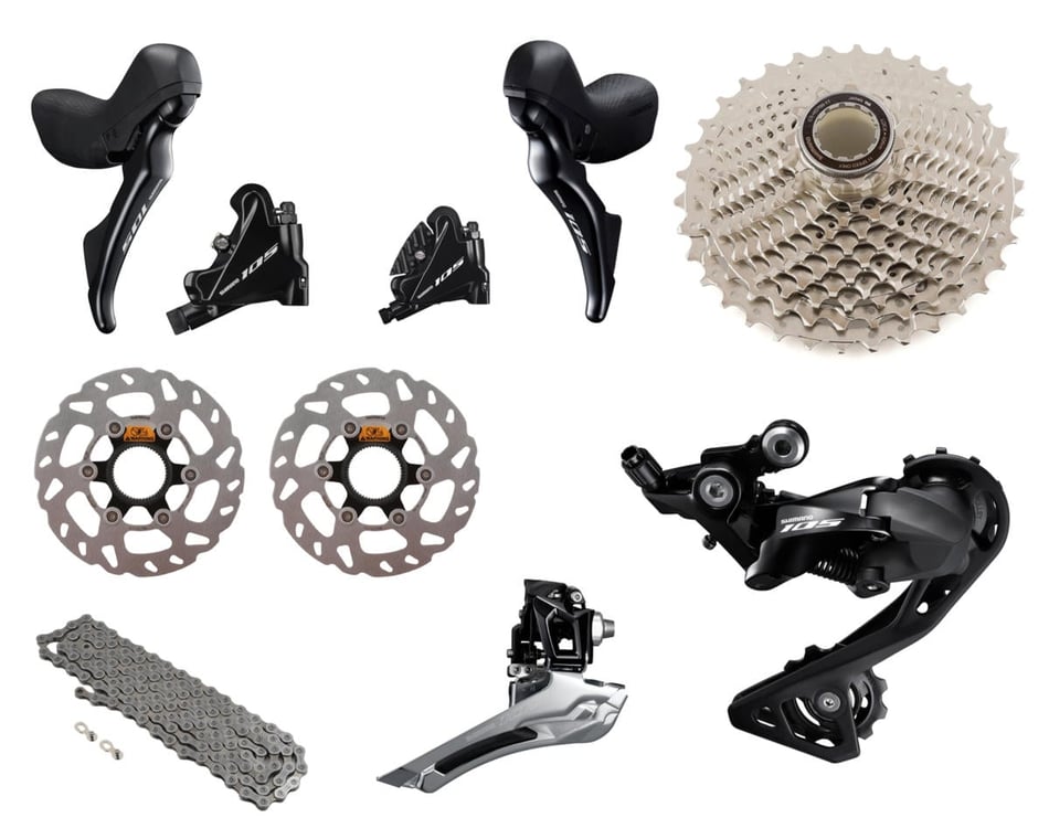 Shimano 105 R7020 Mechanical Road Groupset (Black) (2 x 11 Speed