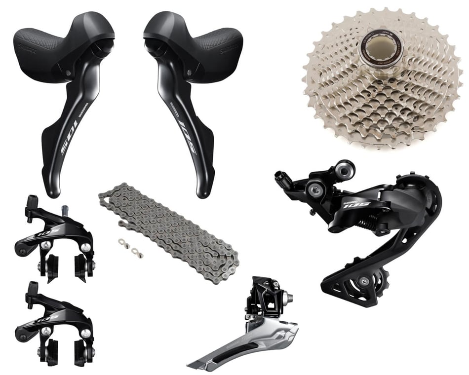 Shimano 105 R7000 Mechanical Road Groupset (Black) (2 x 11 Speed