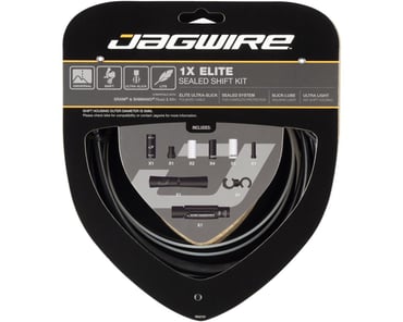 Jagwire 2x Elite Sealed Shift Cable Kit (Stealth Black) (1.1mm