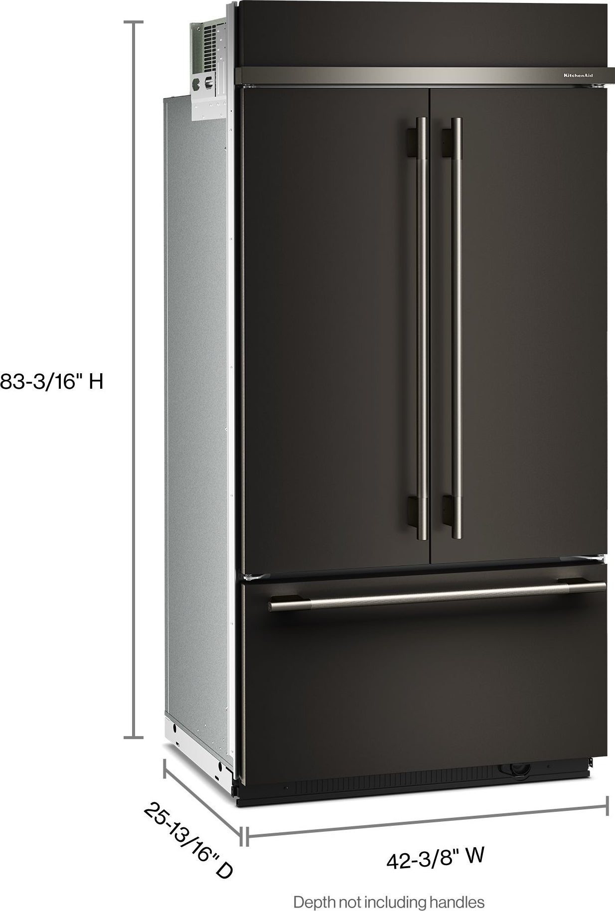 KitchenAid KBFN542SBE 42 Inch Built-In French Door Bottom Mount