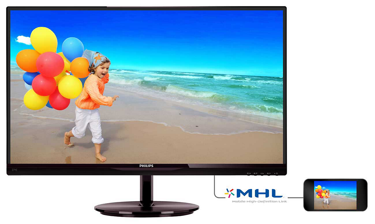 LCD monitor with SmartImage lite 274E5QHAB/75 | Philips