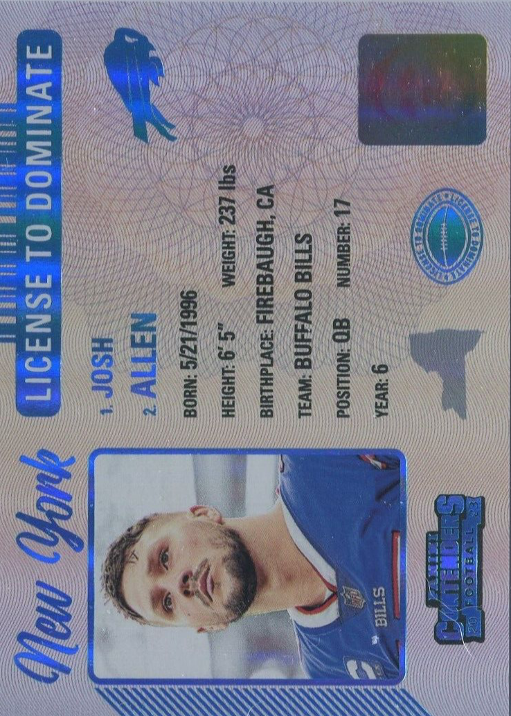 Josh Allen 2023 Contenders #6 License to Dominate /(SSP) Price