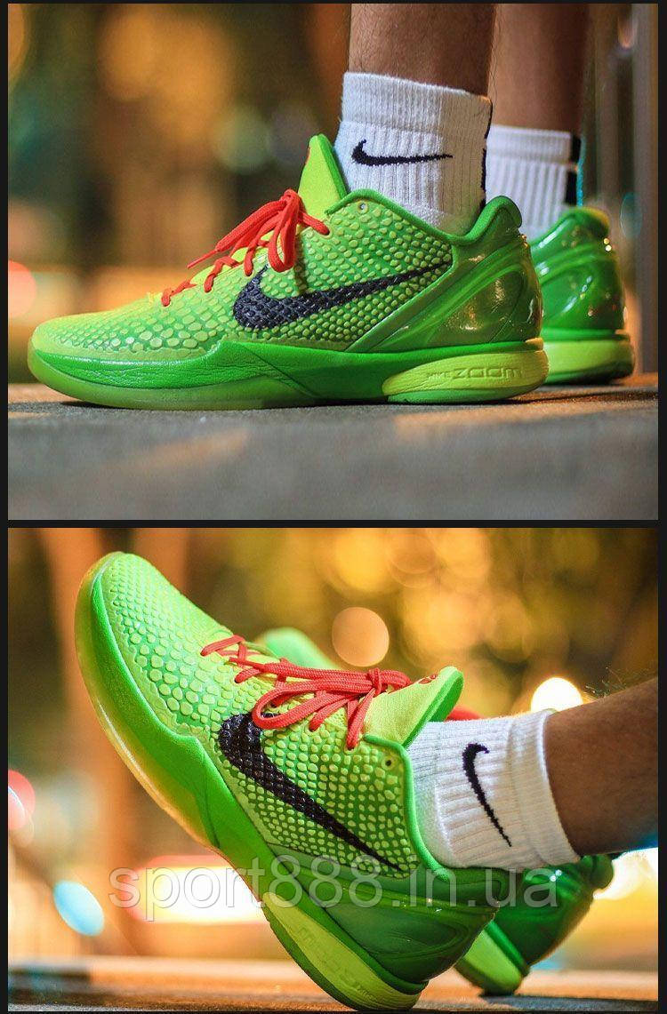 Nike Kobe 6 Protro Grinch Christmas Коби Гринч зеленые мужские