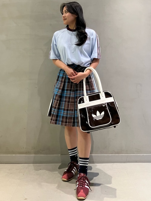 プリーツ チェック スカート / アディダスオリジナルス adidas