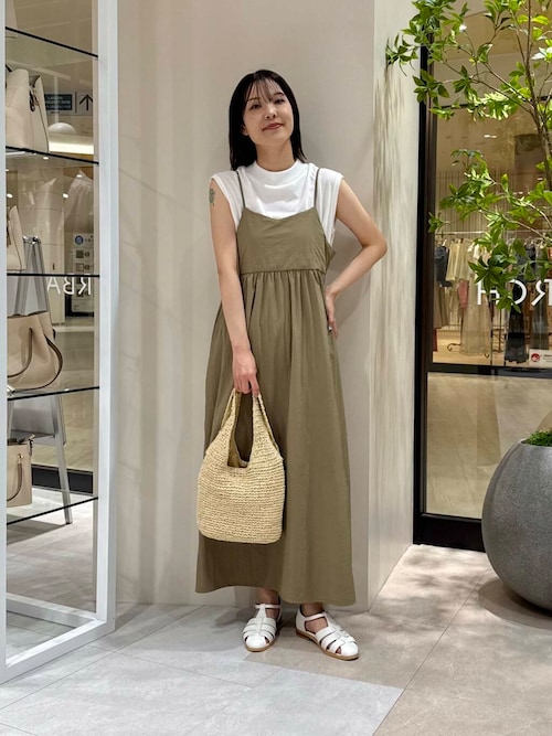 セール】フレンチTシャツ×キャミワンピースセット（ワンピース