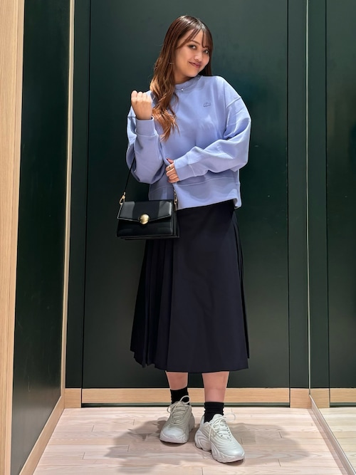 LACOSTE（ラコステ） スカート ブレンドウールプリーツラップスカート