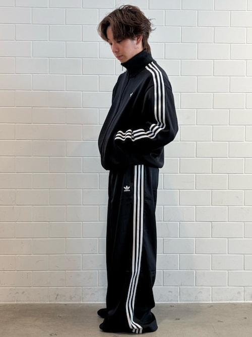 サテン ワイドレッグ トラックパンツ / バギーパンツ / アディダス