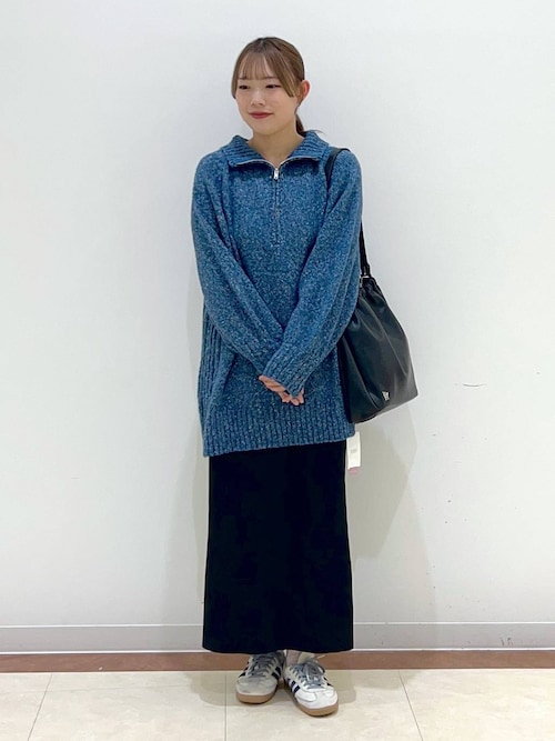 セール】ハイZIPミックスニットミニワンピース 249398（ワンピース