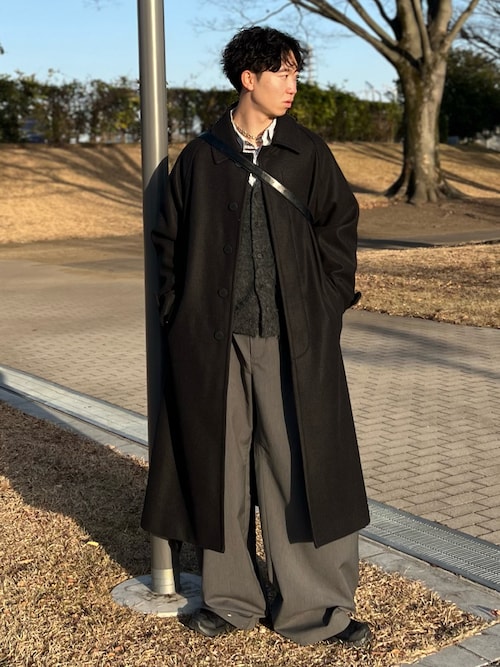 Shaggy knit mix cardigan / シャギーニットミックスカーディガン