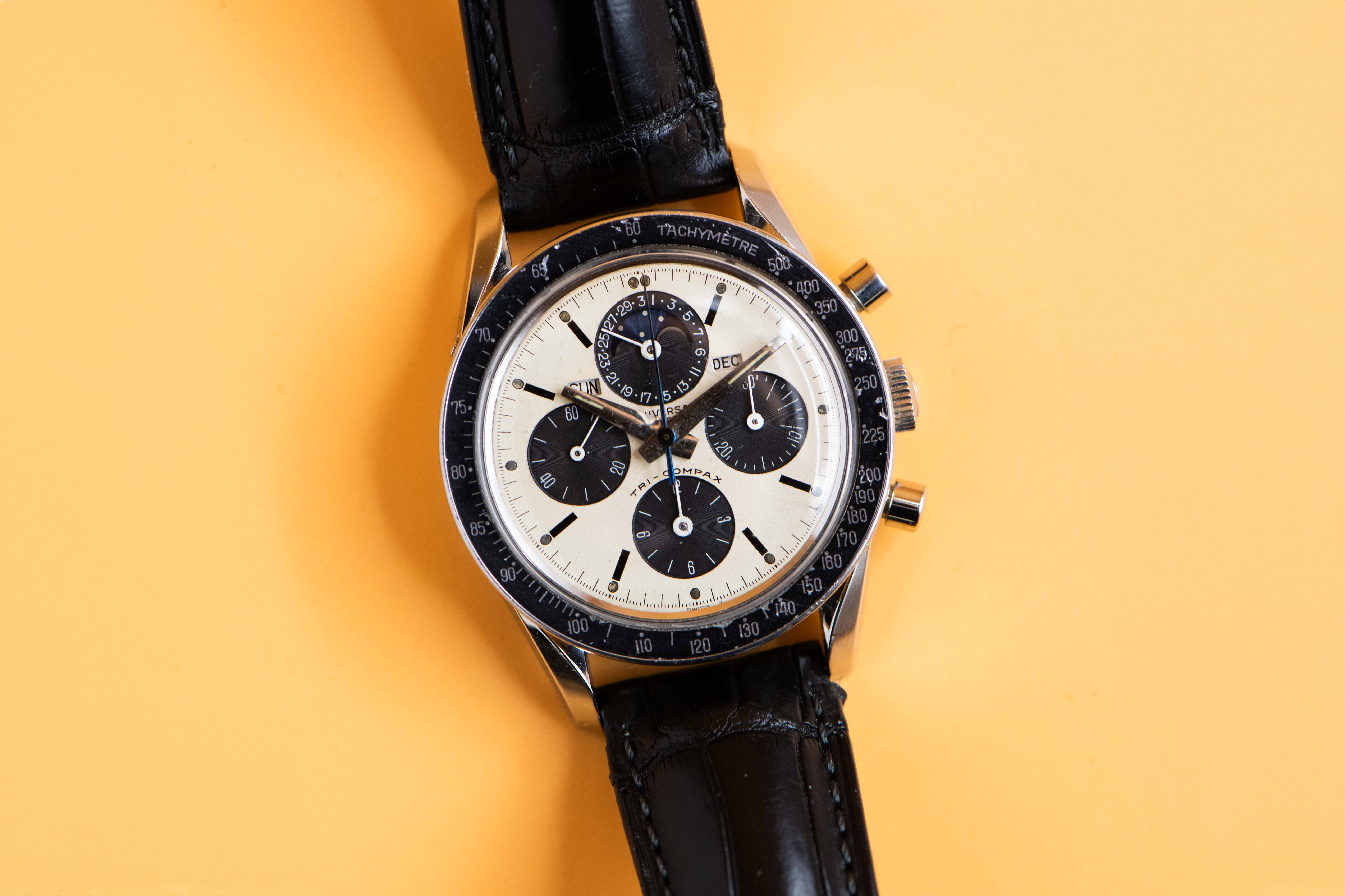 1967 Universal Geneve Tri Compax 'Eric Clapton' for sale by