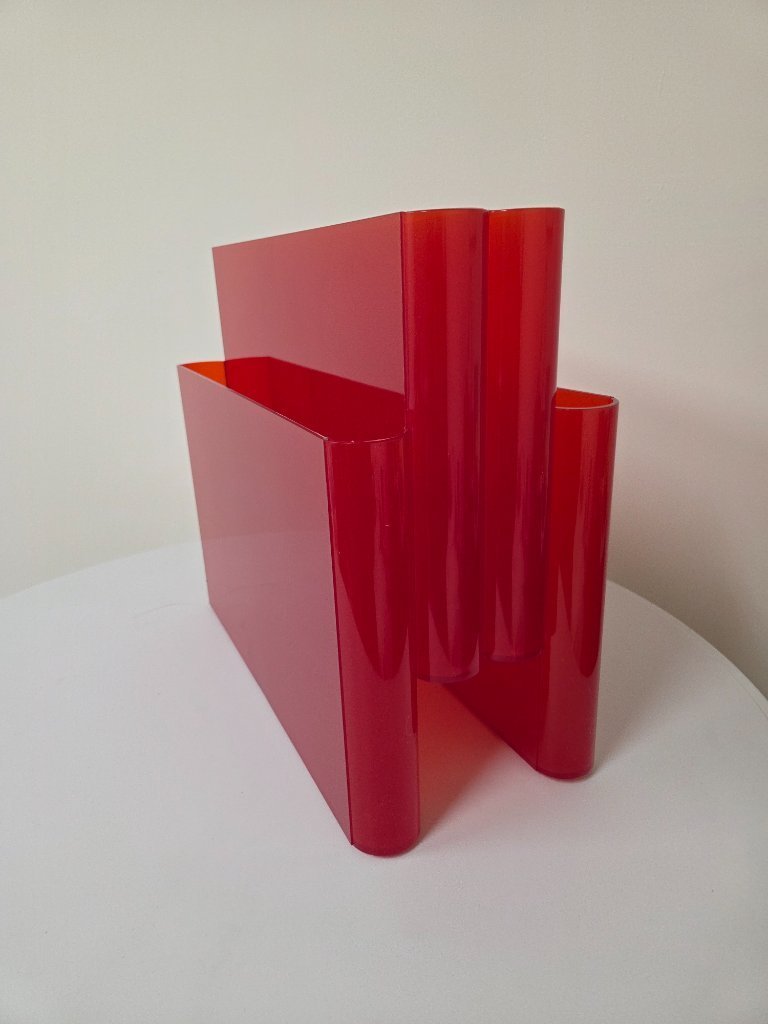 Kartell Magazine Holder 4676 Orange Red by Giotto Stoppino | €100