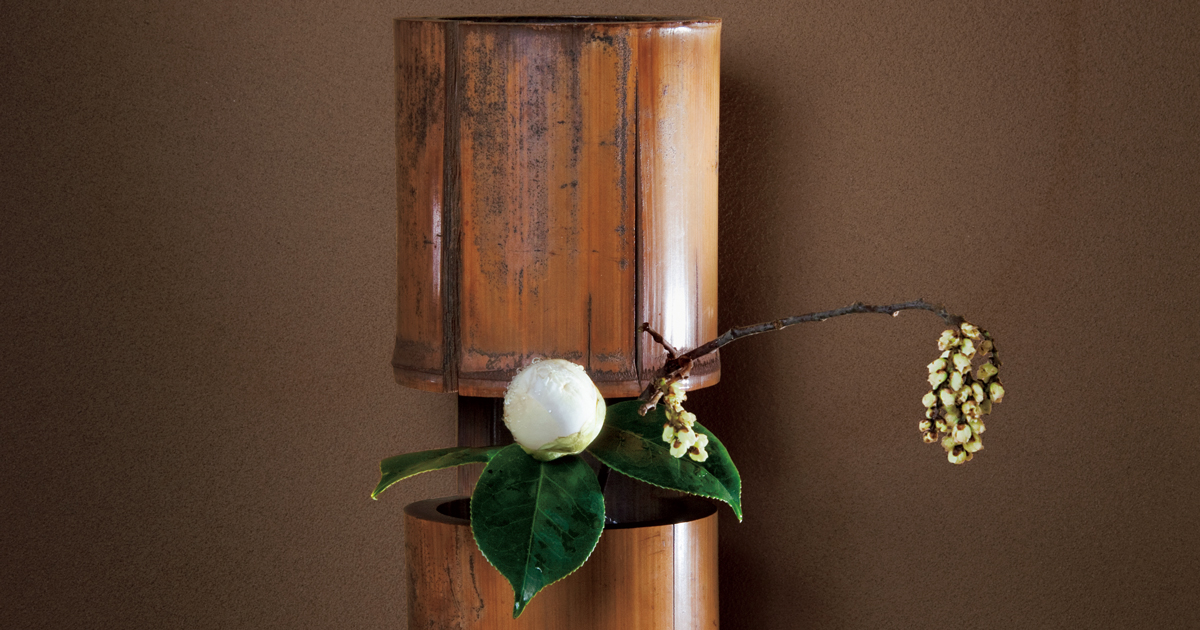 茶の湯の“銘”の物語】3月 竹輪無二重切花入