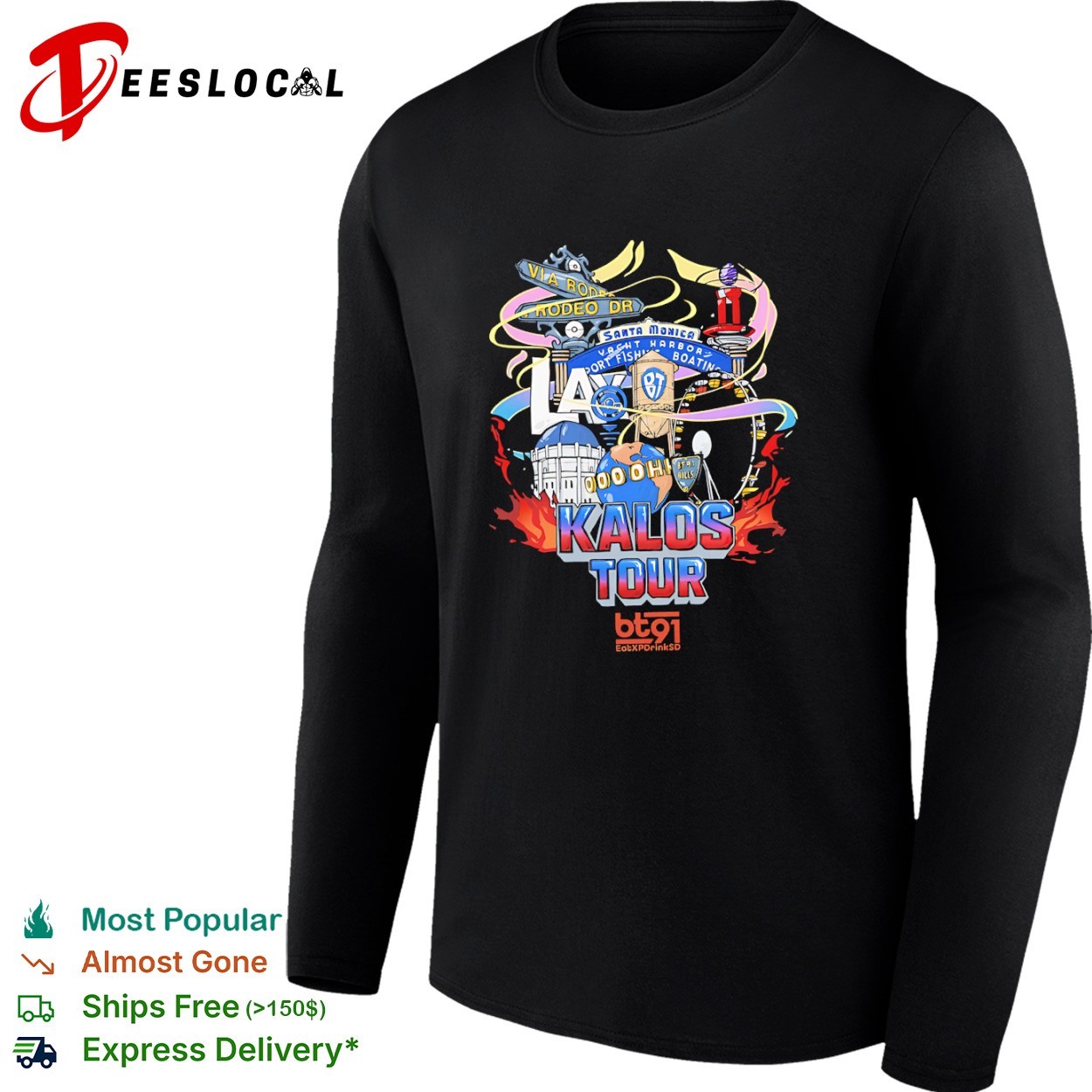 Rodeo Drive and Santa Monica Kalos tour shirt, hoodie, sweater
