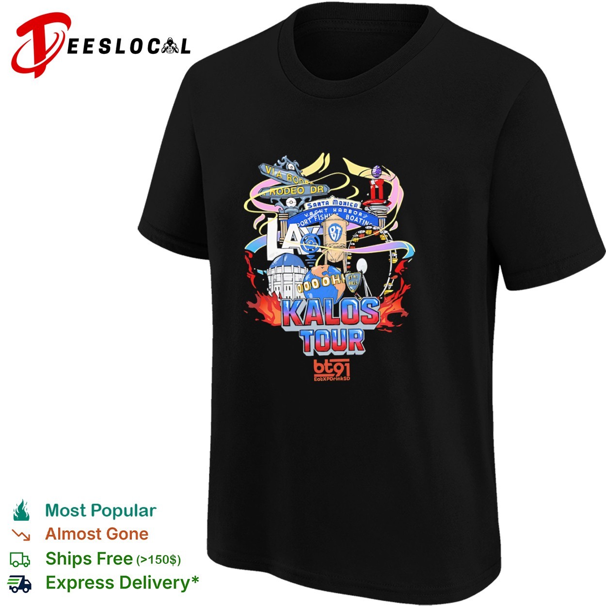 Rodeo Drive and Santa Monica Kalos tour shirt, hoodie, sweater