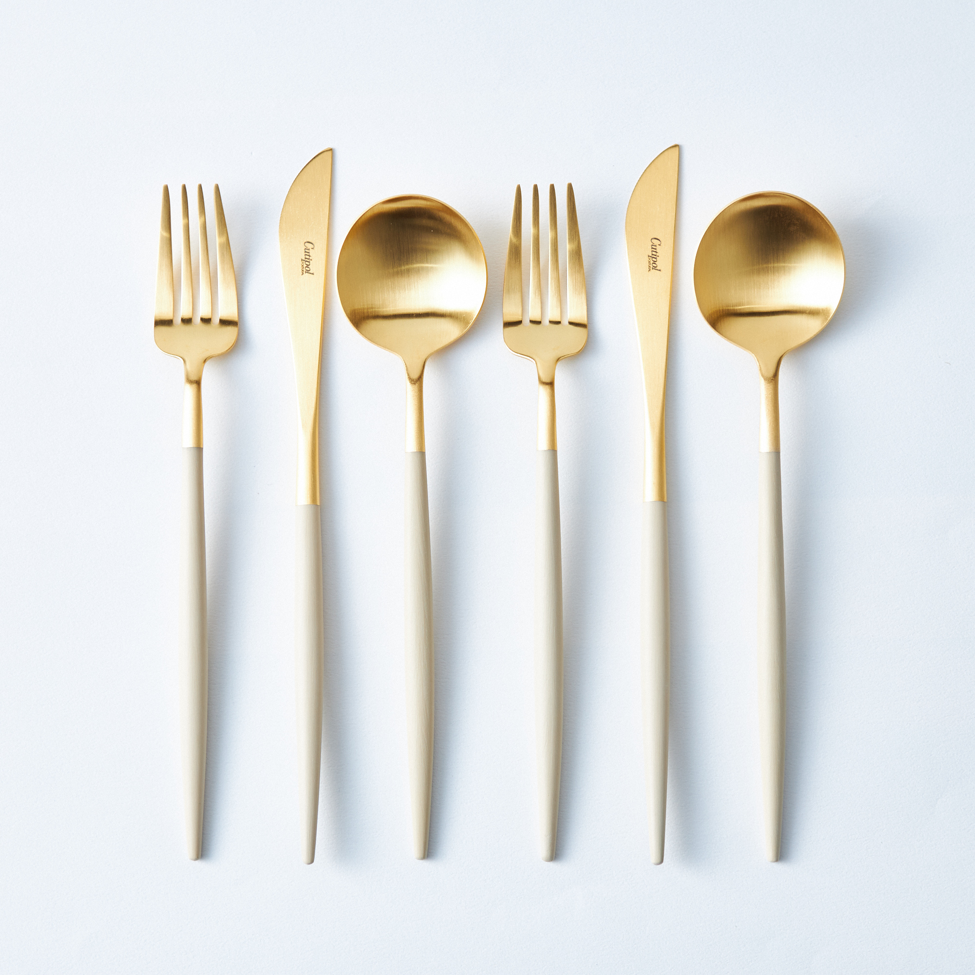 クチポール】ゴアブラウン×シルバー ディナーペアセット | Cutipol