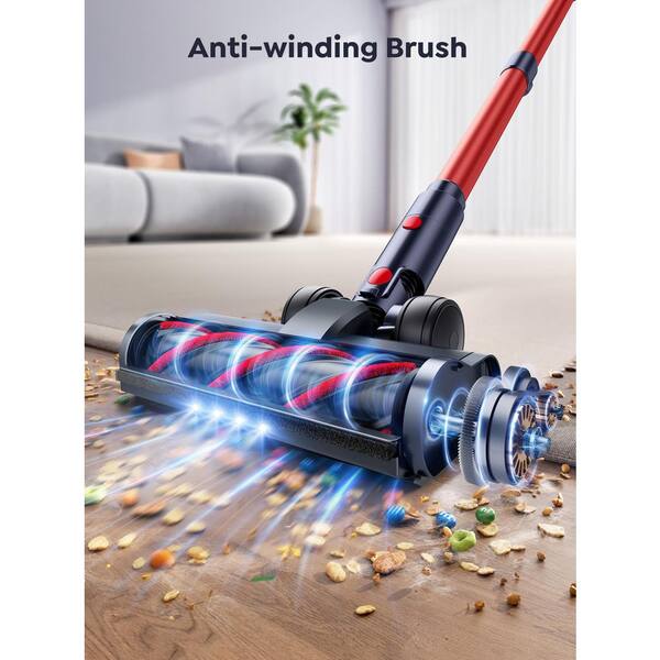 LAIFUCAM 600W Bagless Cordless Stick Vacuum w 50KPA Suction 65min
