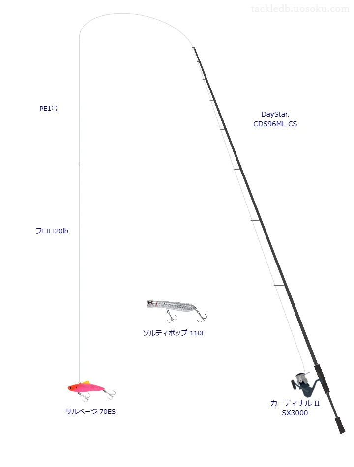 DayStar. CDS96ML-CS使用タックル！インプレ及び合うリールやルアー
