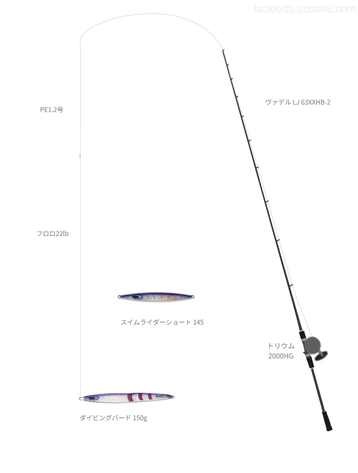 ヴァデル LJ 63XXHB使用タックル！インプレ及び合うリールやルアー