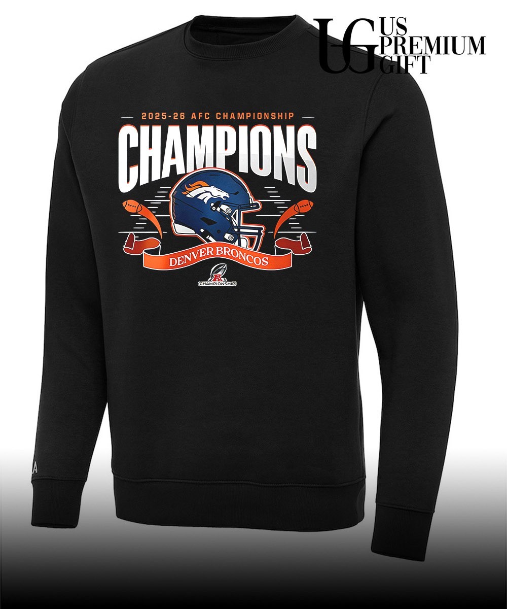 Denver Broncos 2025-26 AFC Champions helmet shirt, hoodie, sweater