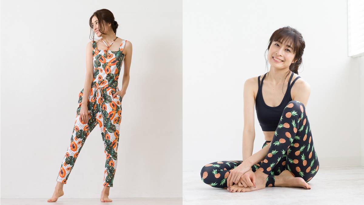 パッと目を惹くキュートな柄♡夏のヨガファッションを満喫する新作