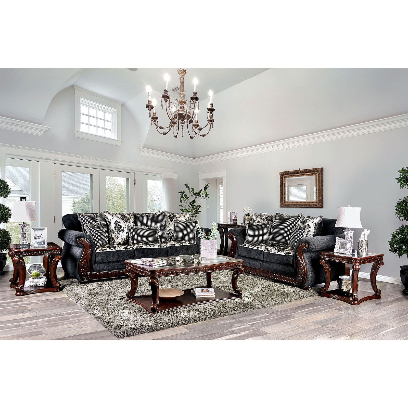Furniture of America Living Room Sofa Loveseat 2 Pc. SM6218-2PC