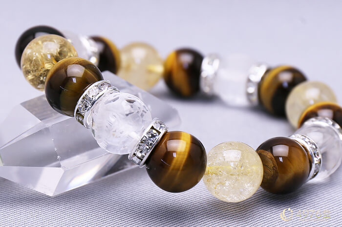 四神獣・シトリン・タイガーアイ ブレスレット ｜ 天然石通販の4976堂