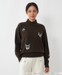 猫モチーフカシミヤニットプルオーバー【NEMIKA】|ネミカ | レリアン