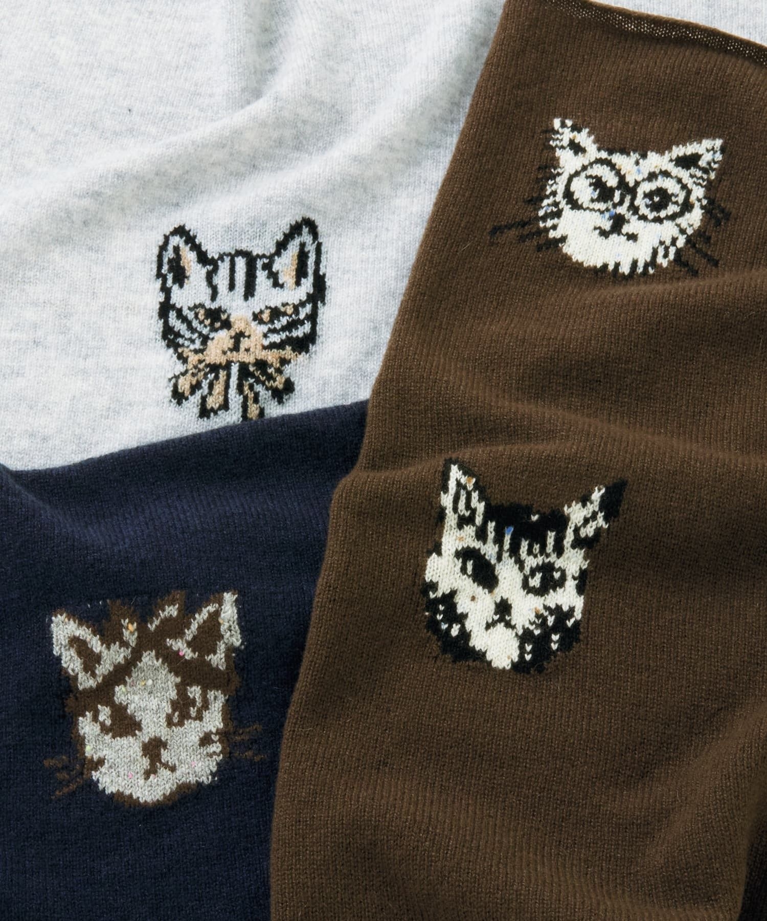 猫モチーフカシミヤニットプルオーバー【NEMIKA】|ネミカ | レリアン