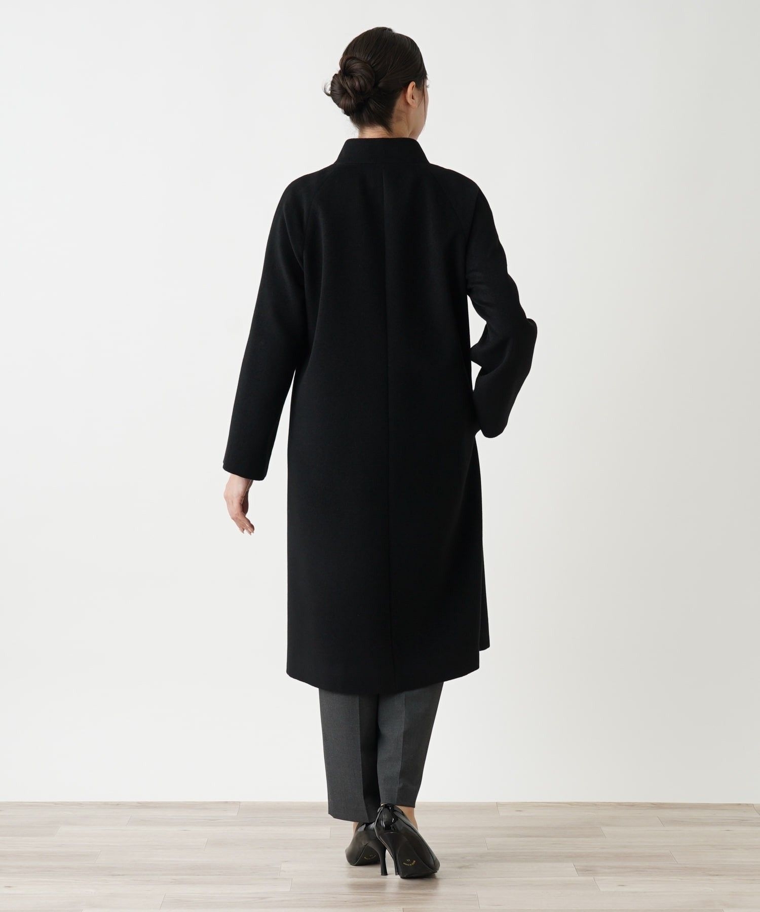 カシミヤハイネックコート【深喜毛織】|レリアン プラスハウス