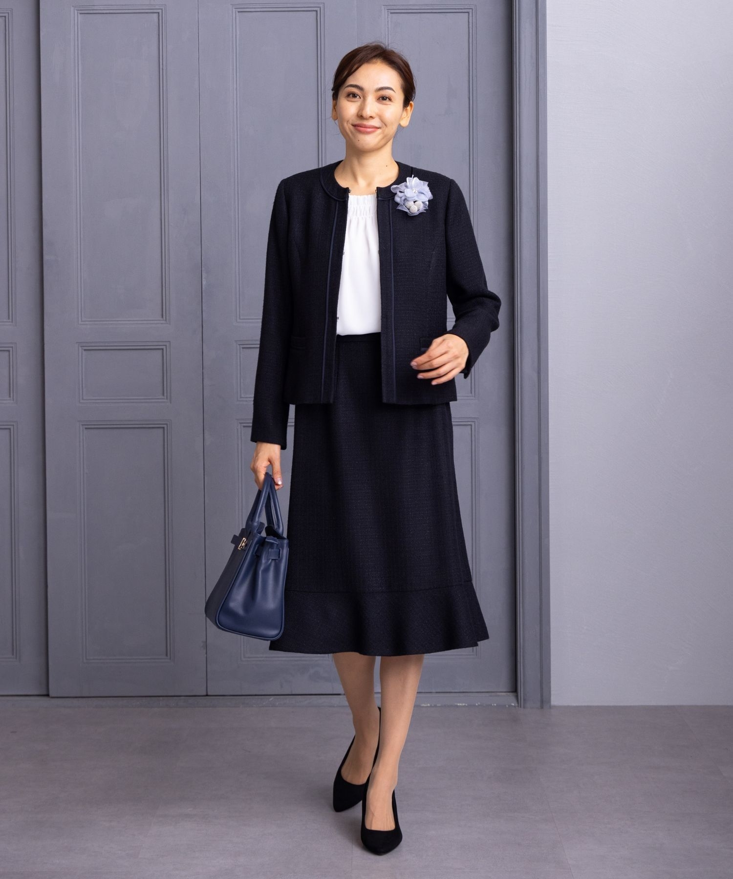 店舗人気】ノーカラージャケットスーツ【セレモニー】|レリアン プラス