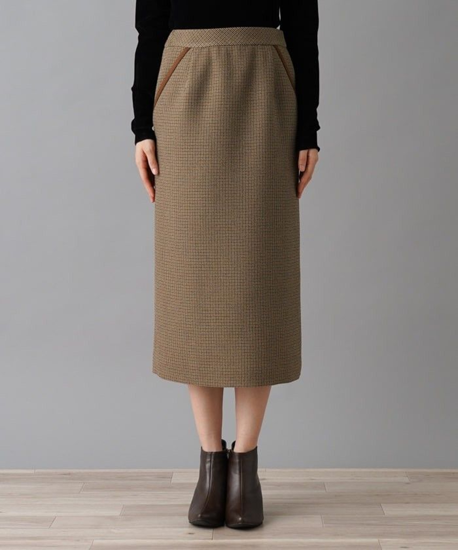 セットアップ対応】チェック柄タイトスカート【NEMIKA】|ネミカ