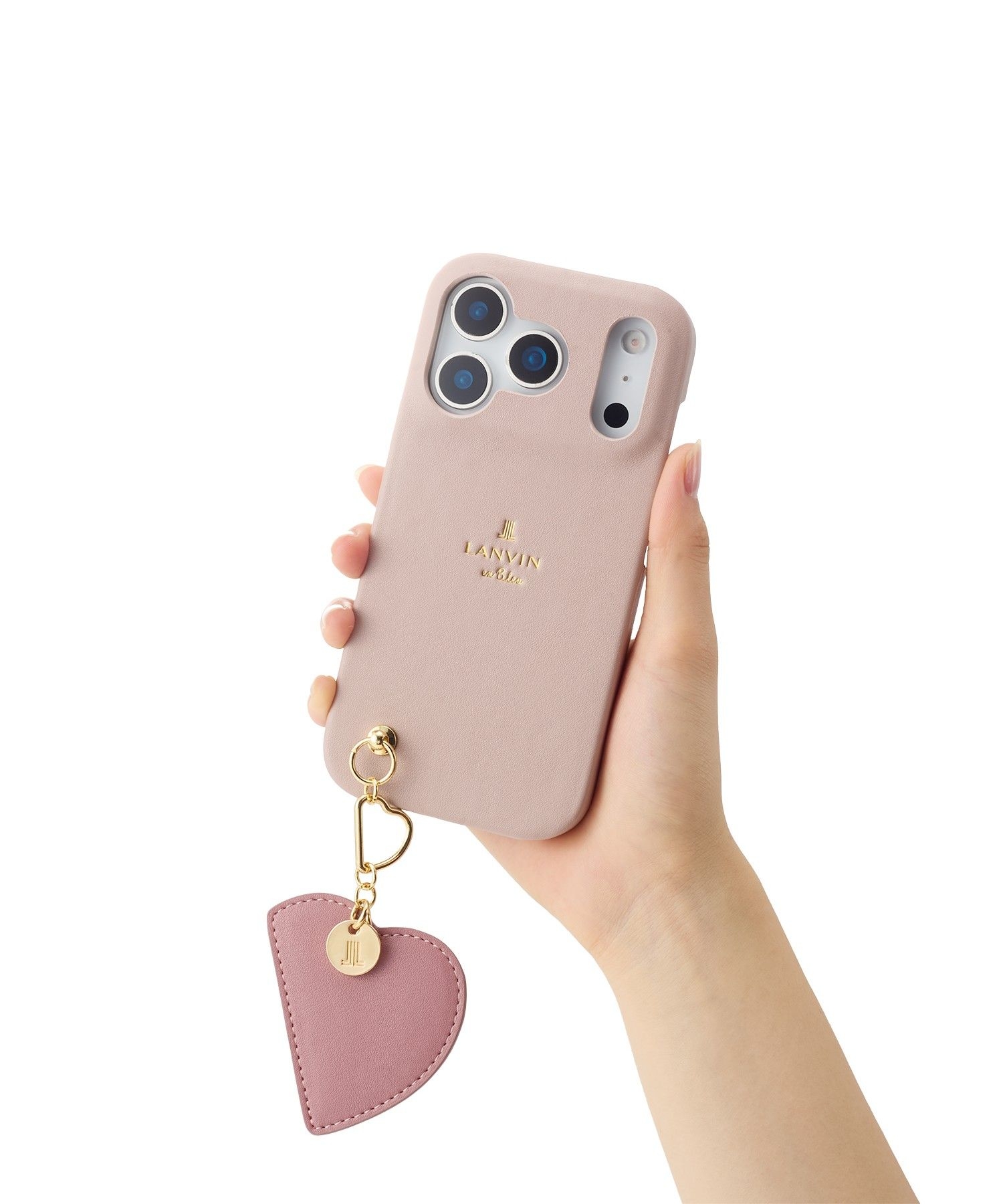 iPhone 17 Pro ハートミラーチャーム スマホケース [ Pink ]|LANVIN en