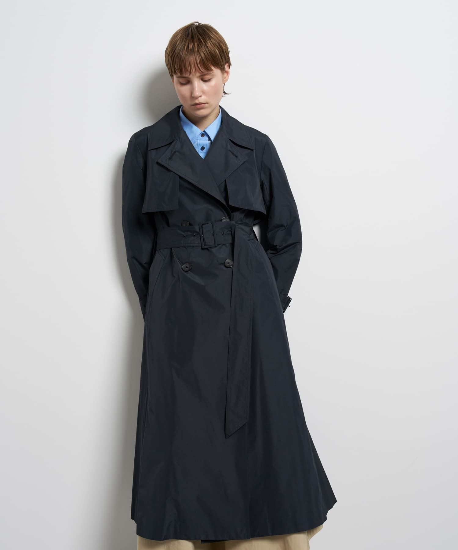 シルクシャンブレータフタトレンチコート|LANVIN en Bleu | LANVIN en