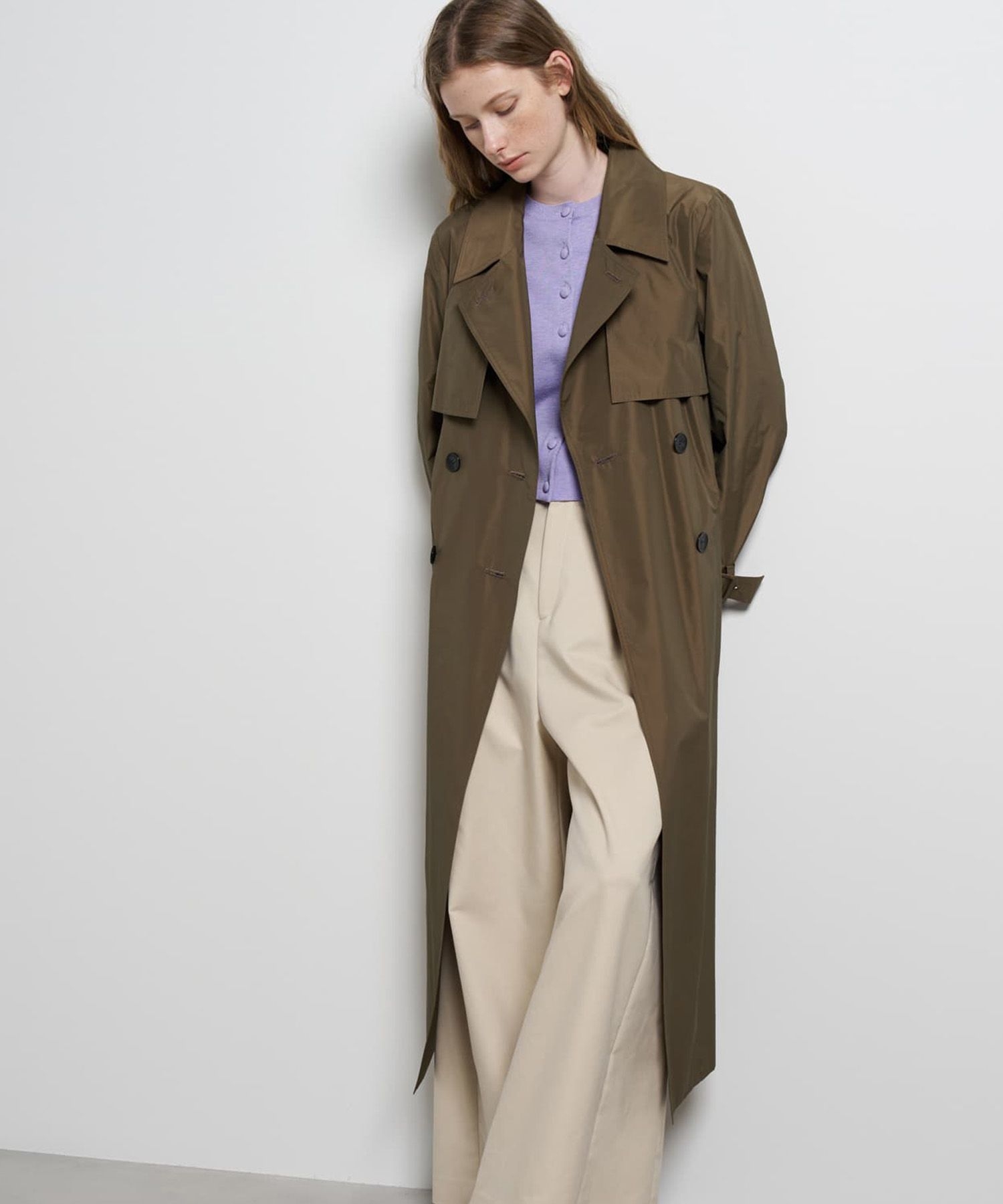 シルクシャンブレータフタトレンチコート|LANVIN en Bleu | LANVIN en