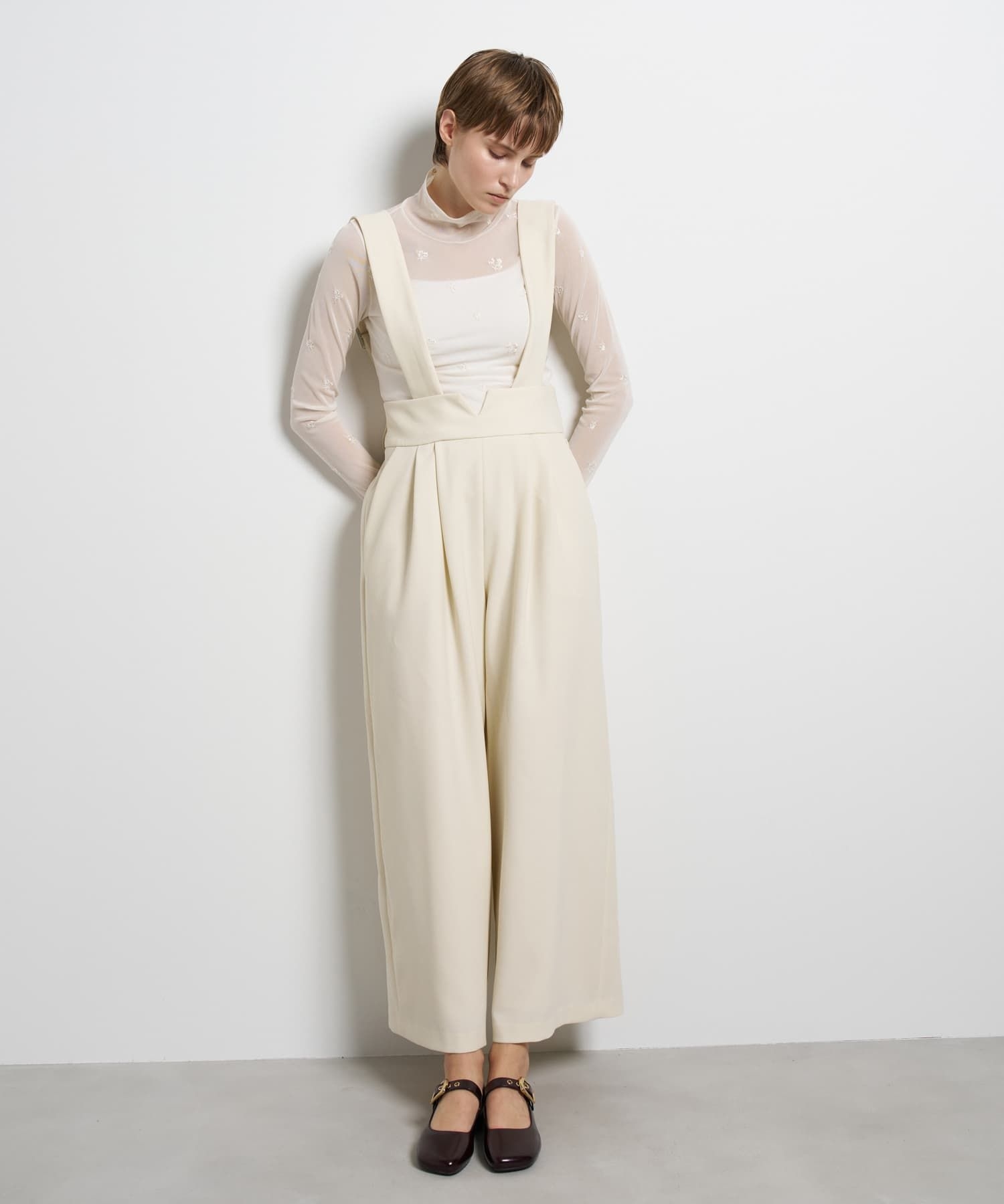 ダブルクロスサスペンダーワイドパンツ|LANVIN en Bleu | LANVIN en