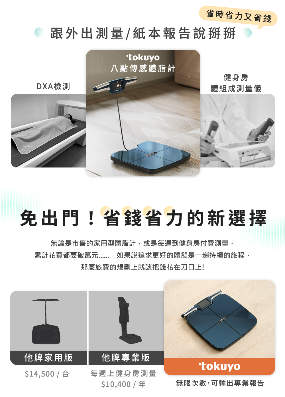 tokuyo】八點傳感藍牙智能體重體脂計TM-420 (56項綜合指標/分段全身