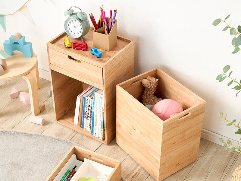 スタッキングできるユニットボックス コンテナ M | カラーボックス