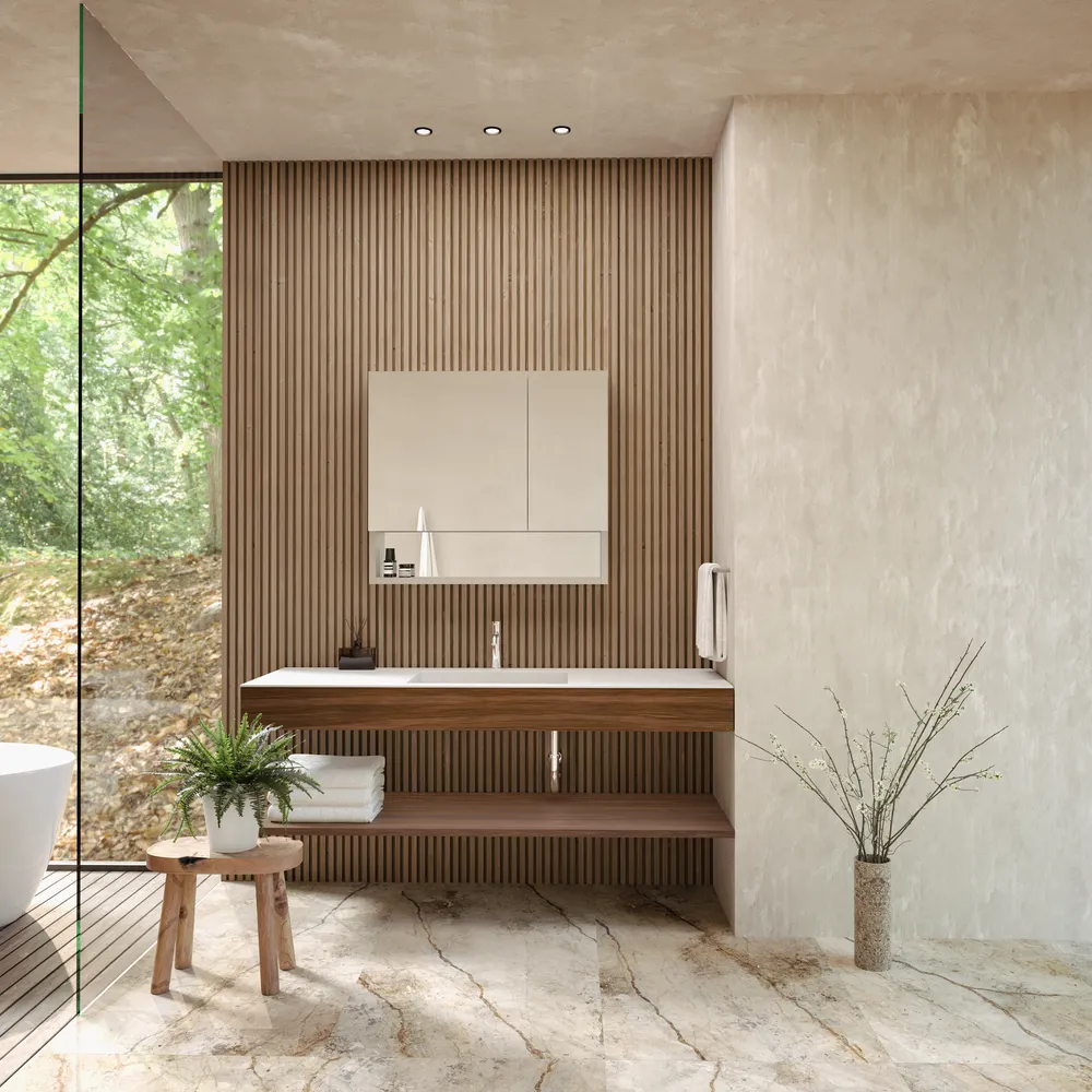 ラヴィタスW1650 ホワイト×ウォールナット | 洗面台 | 住宅設備機器