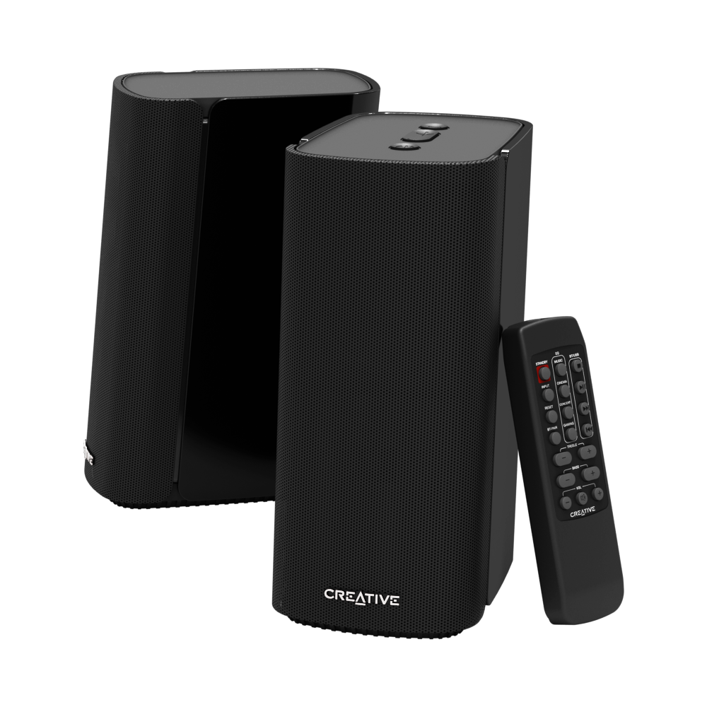 Creative T100 Compact Hi-Fi 2.0 Desktop Speakers for Computers and