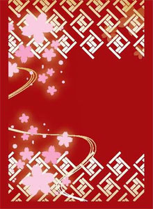 キャラクターカードスリーブ 和柄シリーズ vol.1（桜／赤） 60枚入り