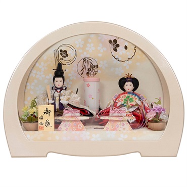 福仙 親王ケース飾り 「真白」 4532365233077 ひな人形 雛人形 RKT