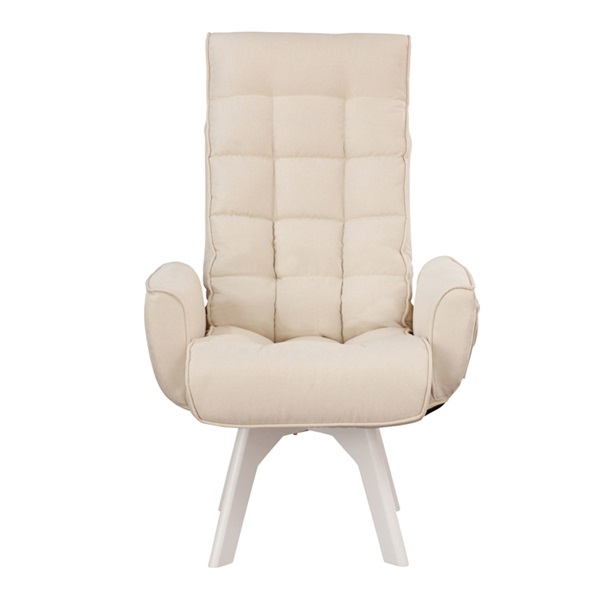 アイリスオーヤマ 回転ファブリックチェア ハイバック 肘付き | イオン